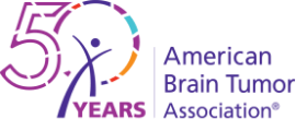 Logo: American Brain Tumor Association. 50 years.